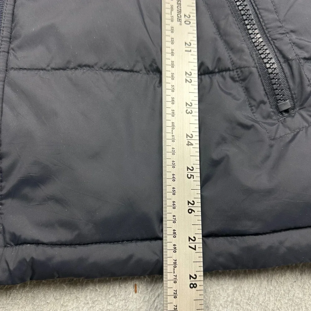 Tommy Hilfiger Mens XL Puffer Jacket Varsity Colorblock Navy White Red Hooded